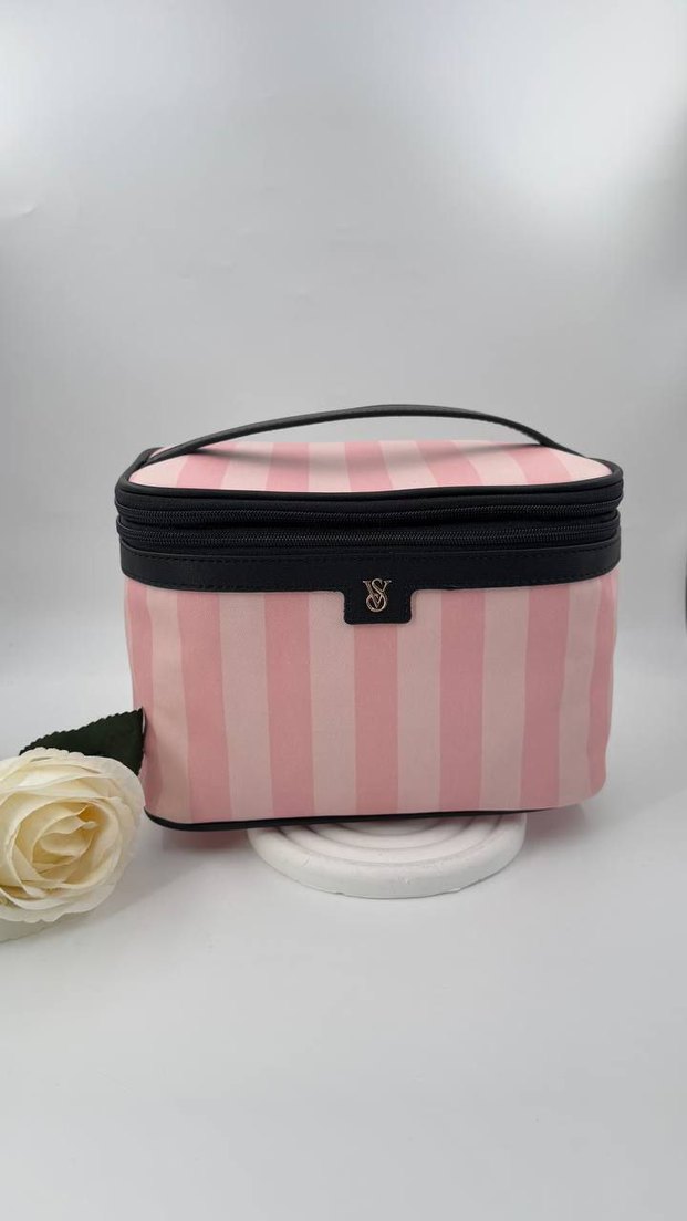 Leopar Desenli Kahverengi Deri Makyaj Çantası - Görsel 3