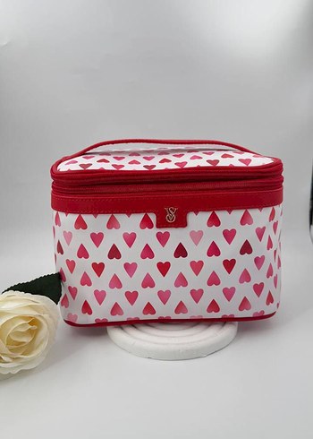 Kadın Siyah Deri Nakışlı Makyaj Çantası - Görsel 8