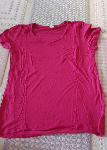 Pembe Kısa Kollu Kadın Tişört