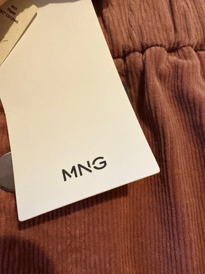 Düğmeli Pastel Kahverengi Midi Süet Etek - Görsel 2