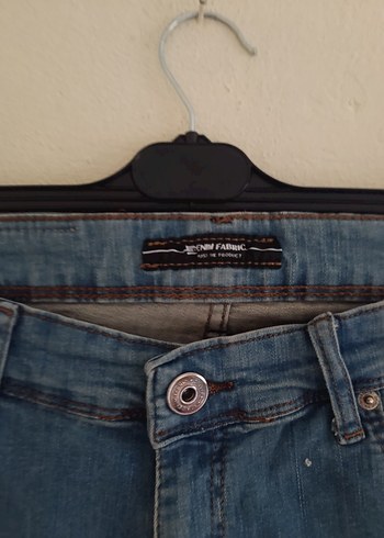 l Beden Gri Mavi Normal Boy Kadın Denim Jean