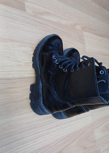 36 Beden siyah Renk Siyah Rugan Bağcıklı Goth Stiletto Bot