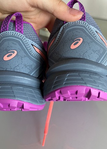 40 Beden mor Renk Mor ve Gri Desenli Spor Kadın Sneaker