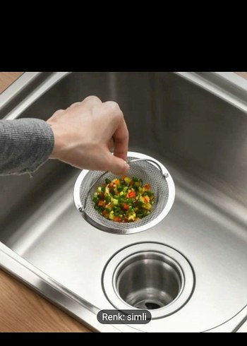 Gri Metal Lavabo Süzgeci - Görsel 3