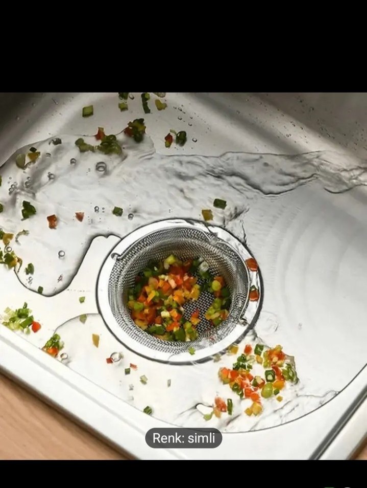 Gri Metal Lavabo Süzgeci - Görsel 4