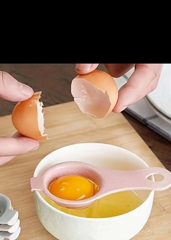 Pembe Pastel Plastik Yumurta Sarısı Ayırıcı - Görsel 4