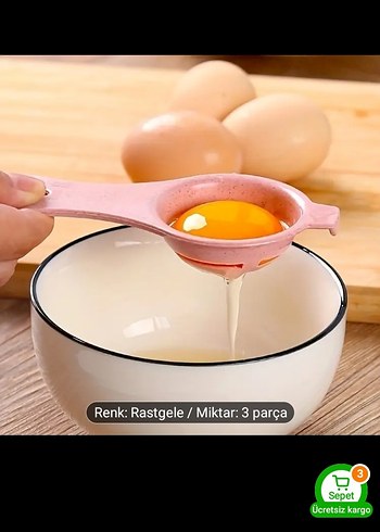 Pembe Pastel Plastik Yumurta Sarısı Ayırıcı - Görsel 2