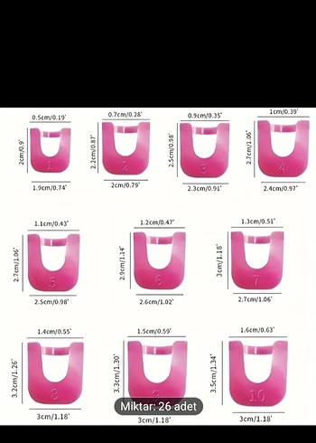 Pembe Tırnak Dekorasyon Seti 26 Adet - Görsel 4