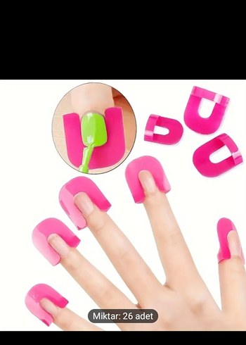 Pembe Tırnak Dekorasyon Seti 26 Adet - Görsel 2