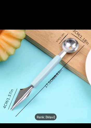 Turkuaz Renkli Plastik Mutfak Aracı - Görsel 3