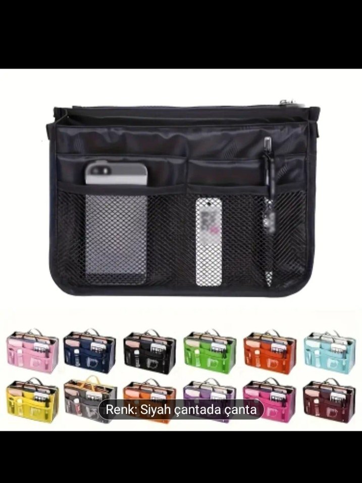 Çok Bölmeli Unisex Makyaj & Seyahat Çantası - Görsel 2