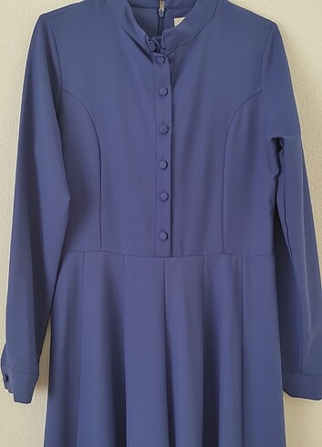 MAVİ TESETTÜR ELBİSE  - Görsel 6