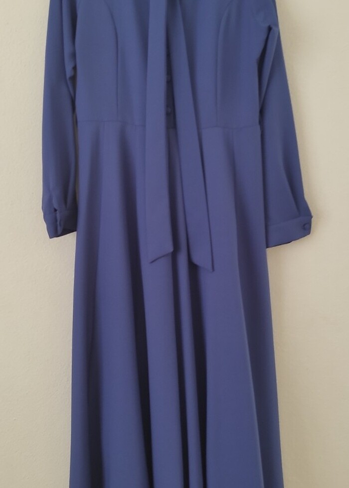 MAVİ TESETTÜR ELBİSE  - Görsel 5