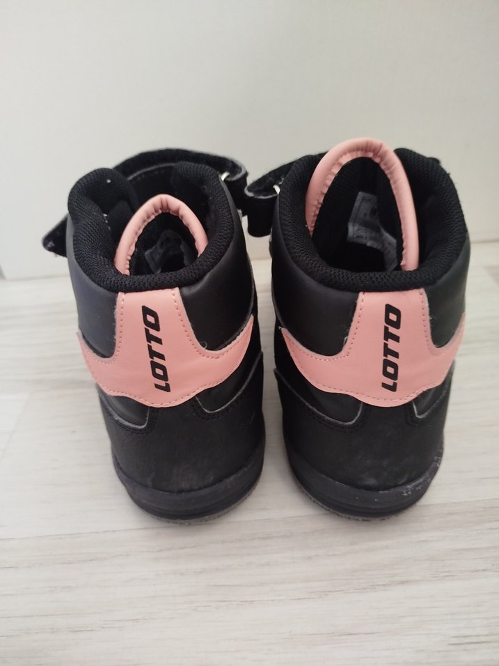 Lotto Pembe Siyah Kız Çocuk High Sneaker - Görsel 4