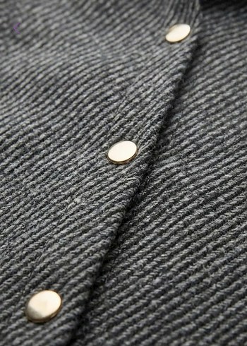 Kapüşonlu Düğmeli Kaşe Kap - Görsel 3