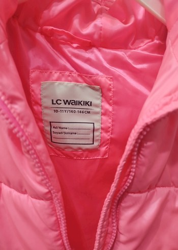 Kız Çocuk Pembe Kapüşonlu Fermuarlı Yelek - Görsel 3