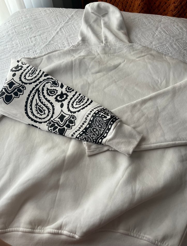 Baskılı Kapüşonlu Oversize  Sweatshirt - Görsel 2