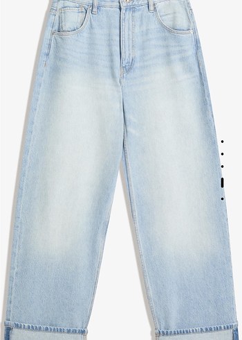 Baggy fit düşük bel jean - Görsel 4