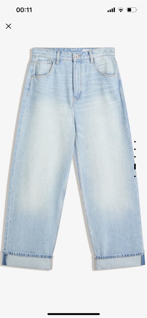 Baggy fit düşük bel jean - Görsel 4