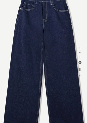 Geniş Paça orta bel jean - Görsel 2