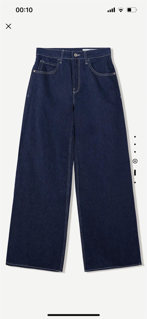 Geniş Paça orta bel jean - Görsel 2