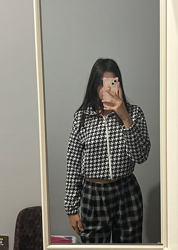 M beden siyah beyaz hırka - Görsel 2