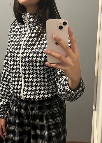 M beden siyah beyaz hırka - Görsel 6