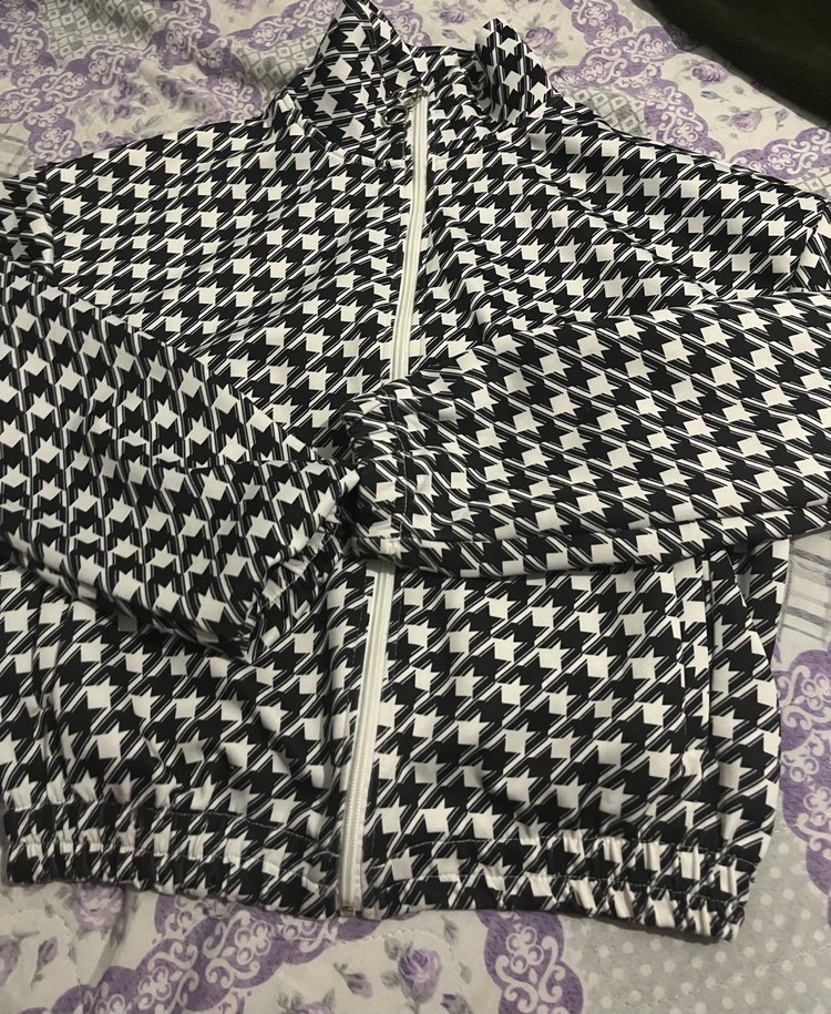 M beden siyah beyaz hırka - Görsel 3