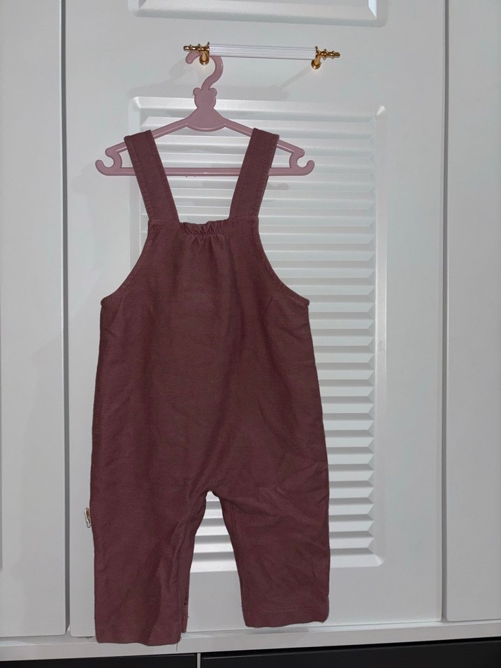 3lü Bebek Kız Tulumu Düğmeli Ceketli - Görsel 5