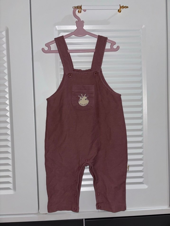 3lü Bebek Kız Tulumu Düğmeli Ceketli - Görsel 4