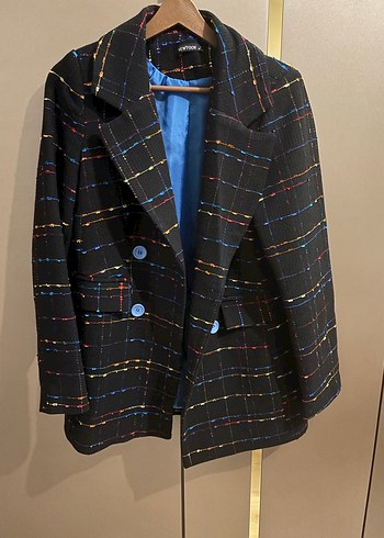 Çok Renkli Düğmeli Kadın Blazer Ceket - Görsel 2