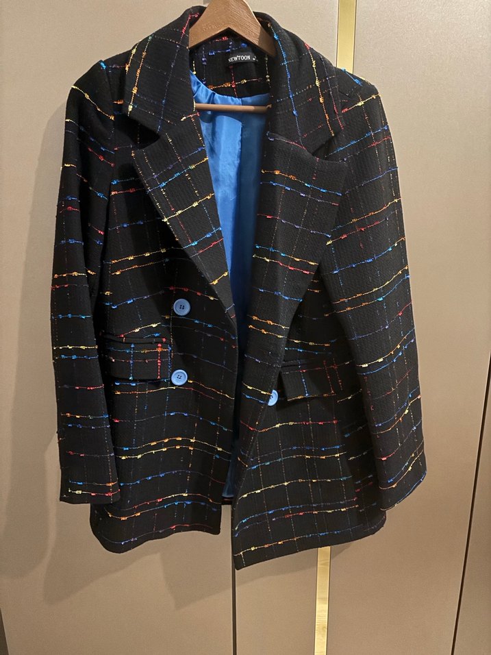 Çok Renkli Düğmeli Kadın Blazer Ceket - Görsel 2