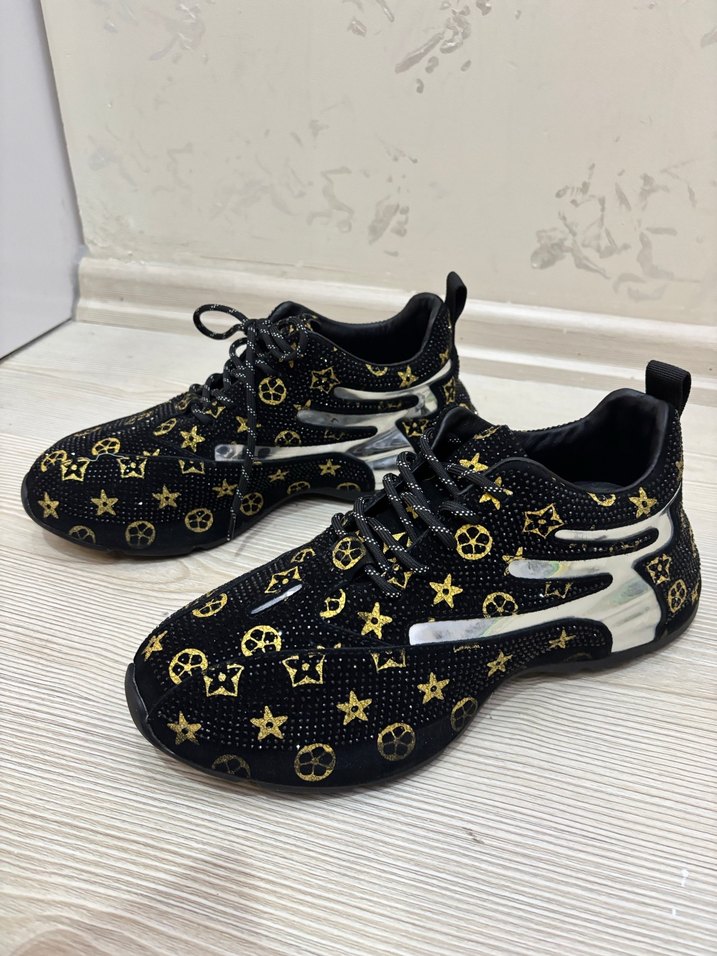 Siyah Renkli Desenli Kadın Spor Ayakkabı - Görsel 4