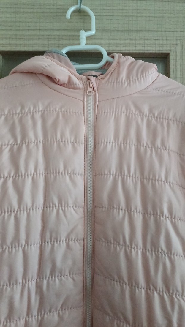 Ten rangi kız çocuk Kapüşonlu Mont - Görsel 2