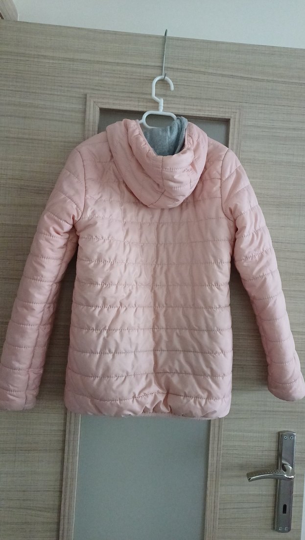 Ten rangi kız çocuk Kapüşonlu Mont - Görsel 3