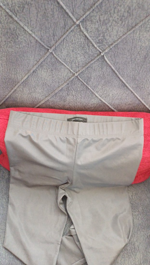 Gri Kadın Spor Tayt - Görsel 4