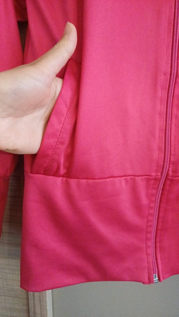 Fermuarlı Pembe Yüksek Yaka Kadın Ceket - Görsel 4