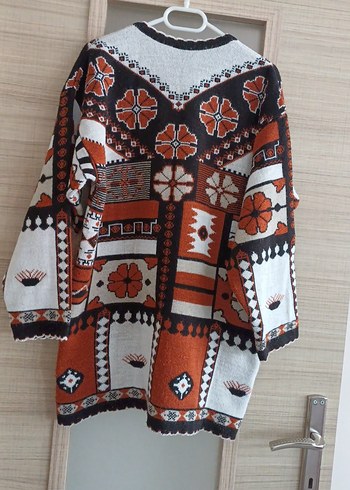 Bohem Çok Renkli Örgü Kadın Kazak - Görsel 5