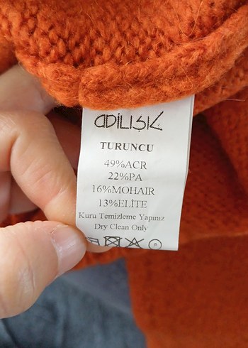 Kadın Turuncu Boğazlı Triko Kazak - Görsel 7