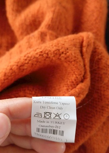 Kadın Turuncu Boğazlı Triko Kazak - Görsel 9