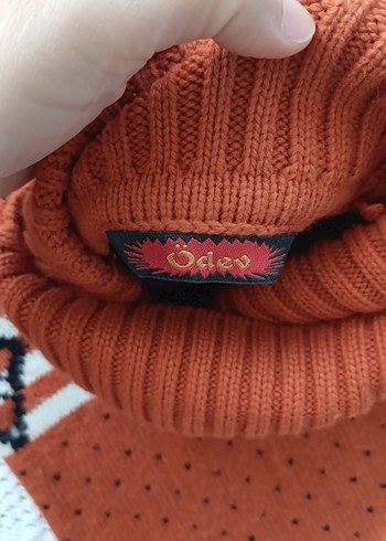 Bohem Tarz Renkli Boğazlı Örgü Kadın Kazak - Görsel 8