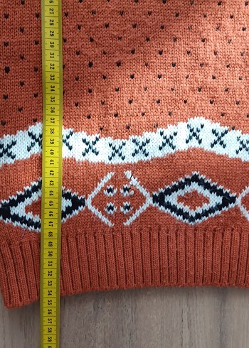 Bohem Tarz Renkli Boğazlı Örgü Kadın Kazak - Görsel 11