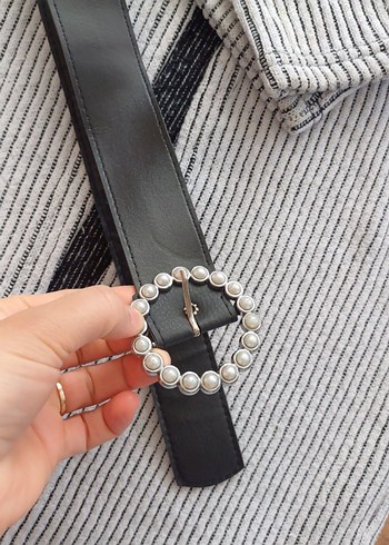 Gri Triko Kemerli Kadın Kemer - Görsel 14