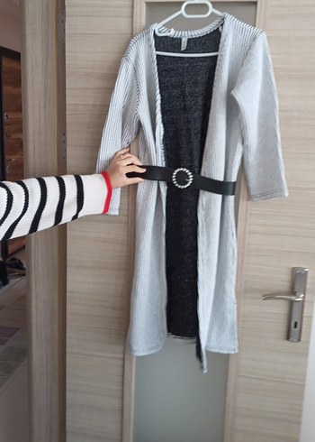 Gri Triko Kemerli Kadın Kemer - Görsel 2