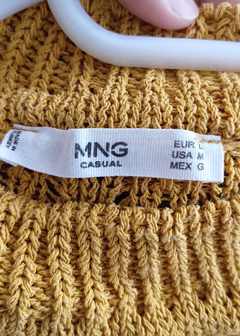 Sarı Örgü Kadın Kazak - Görsel 8