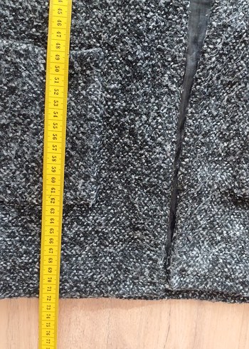 Gri Midi Kadın Yün Kaban - Görsel 10