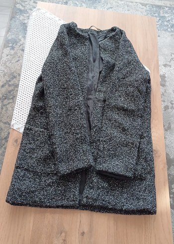 Gri Midi Kadın Yün Kaban - Görsel 7