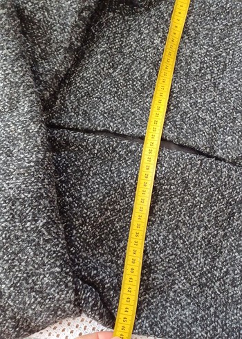 Gri Midi Kadın Yün Kaban - Görsel 8