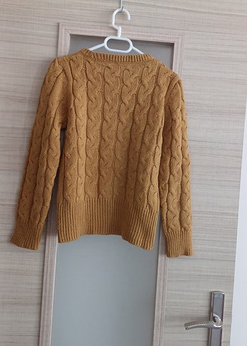 Kadın bej Örgü Triko Kazak - Görsel 4