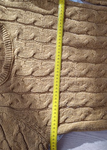 Kadın bej Örgü Triko Kazak - Görsel 7